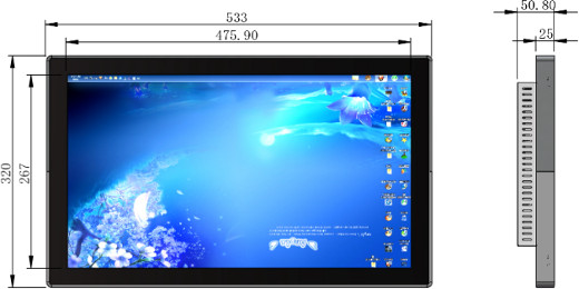 Panel dotykowy panel reklamowy ekran informacyjny wi-fi digital signage bluetooth 13.3 cala usb lan